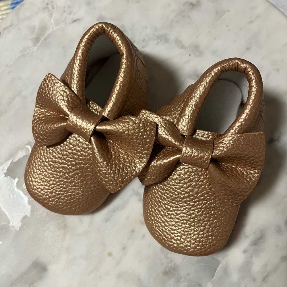 Gold Slip On Shoes
